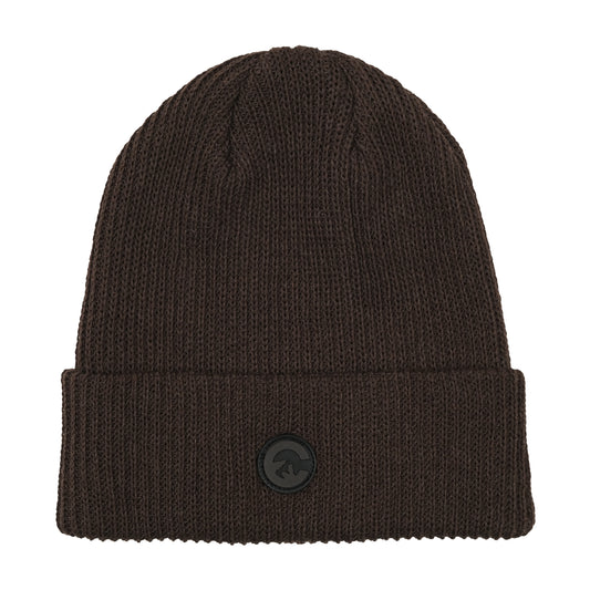 SHAKER KNIT BEANIE - CHOCOLATE BROWN